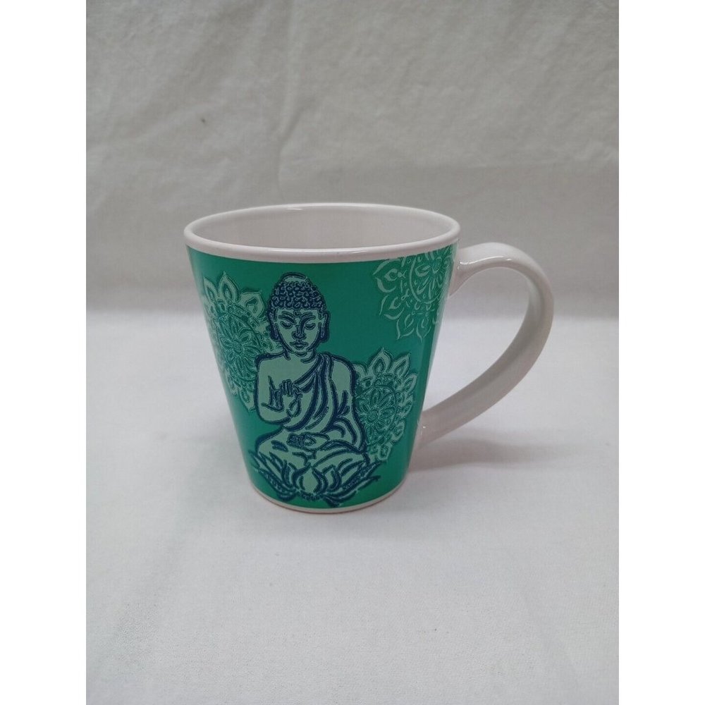 Happy Buddha Coffee Mug Cup 24 Oz Ceramic 2014 Room Creative Stoneware